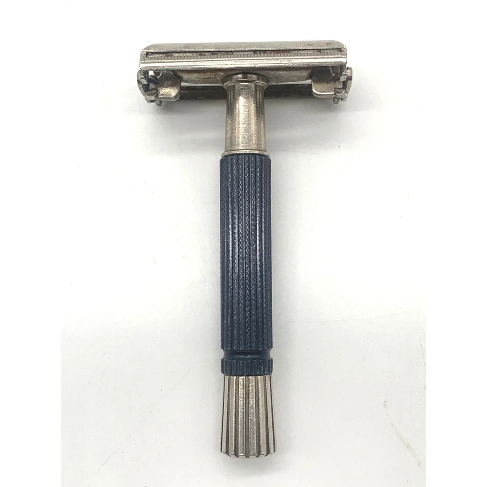 Gillette Super Speed Safety Razor Mens OS Black Silver Butterfly TTO Vintage
